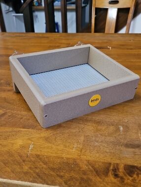 Tan Suction-Cup Window Bird Feeder Tray/ NEW